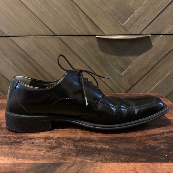 Kenneth Cole New York Mens Black Leather Dress Shoes Size 8.5 - Picture 3 of 10